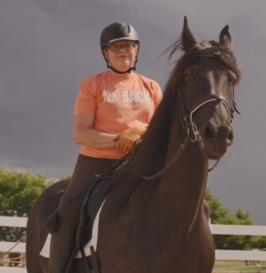 Carol on a horse