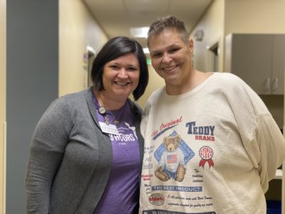 Heather with nurse