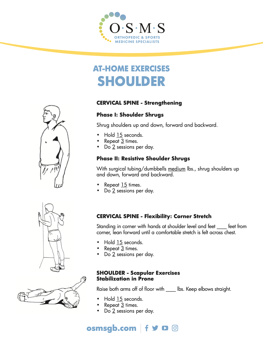 Physical Therapy Protocols OSMS Orthopedic and Rheumatology