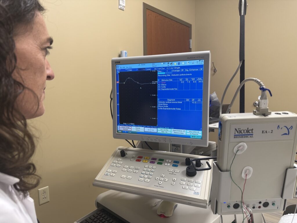 Walker looking at EMG