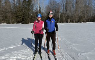 David and his wife cross country skiing