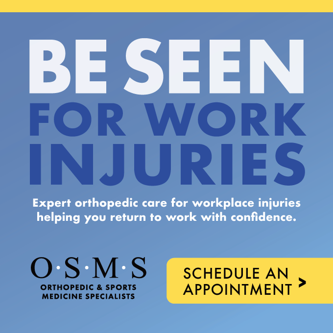 Schedule an Appointment: Be seen for work injuries. Expert orthopedic care for workplace injuries helping you return to work with confidence.